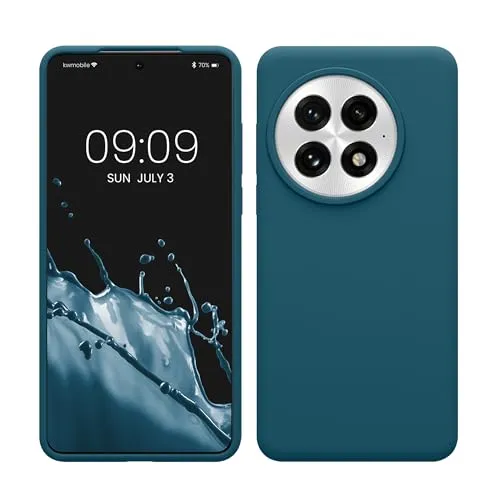 kwmobile Handyhülle für OnePlus 13 Hülle - Case Silikon - Kabelloses Laden - Schutzhülle Cover in Petrol