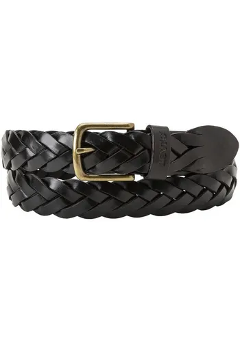 Levi's® Ledergürtel LEATHER BRAID Unisex schwarz 85 - Gürtel aus 100% Rindnappaleder in modischer Flechtoptik, ideal für jeden Anlass und perfekt für Unisex-Styles. Breite: 3,5 cm.