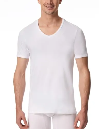 Schiesser Herren Shirt Kurzarm V-Ausschnitt - Premium Cotton Unterhemd - T-Shirts für Herren, aus hochwertiger Premium Cotton für höchsten Tragekomfort und Atmungsaktivität.