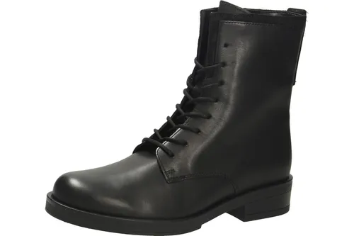 GABOR Schnürstiefelette aus Leder für Damen, Gr. 43 - Elegante Schnürstiefelette in Schwarz mit komfortabler Passform und stabilem Blockabsatz. Ideal für Alltag und Büro, ausgestattet mit zusätzlichem Reißverschluss für einfaches An- und Ausziehen.
