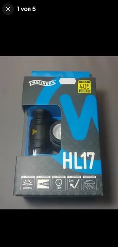 Stirnlampe Walther PRO HL17 235 Lumen 3xAAA / 18650