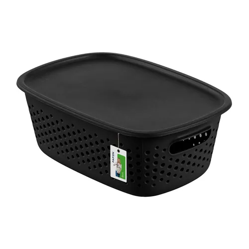 Aufbewahrungsbox 3,5l mit deckel 28,5 x 19,5 x 10,5 cm Aufbewahrungskorb