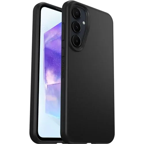 OtterBox React Series Hülle für Samsung Galaxy A55 5G, stoßfest, sturzsicher, ultraschlank, schützende Hülle, Getestet nach Militärstandard, Schwarz
