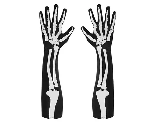 Widmann S.r.l. Kostüm Handschuhe Skelett 50 cm