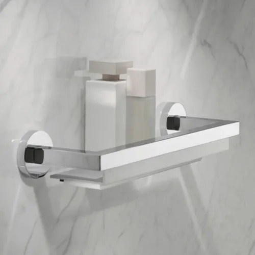 Keuco Duschablage Edition 90 - Duschkörbe & Duschablagen mit modernem Design und integriertem, magnetischem Glas-Abzieher für optimalen Komfort und Funktionalität.