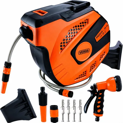Verda Schlauchtrommel SN2035, 35m + 2m Automatik-Gartenschlauch