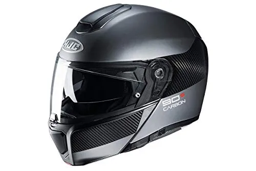 HJC RPHA 90 S Carbon Luve MC5SF Klapphelm XL - Motorradhelm mit leichter Kohlefaser-Außenschale, geräuschreduzierendem Innenfutter und komfortabler Passform für Brillenträger. Ideal für sicheres und angenehmes Fahren.
