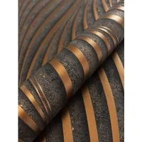 Newroom Vliestapete Armani Black Copper Wellen Modern FSC®