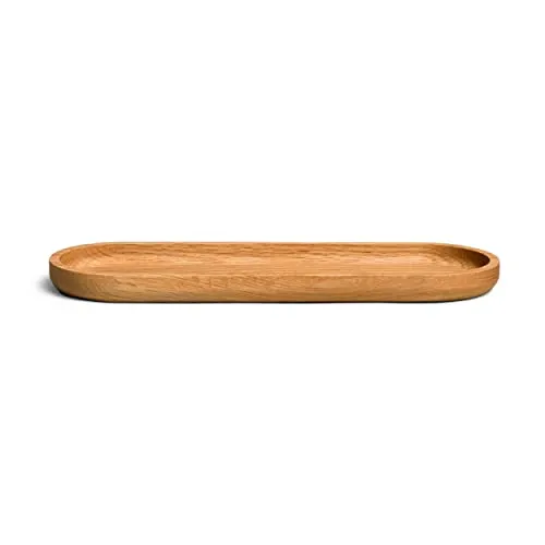 möve Oak Ablage aus Eichenholz, 30 x 10 x 2 cm - Kosmetiktabletts aus natürlichem Eichenholz mit abgerundeten Ecken für eine warme Badatmosphäre. Ideal als Einzelstück oder im Set für stilvolle Akzente.