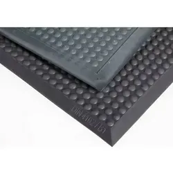 miltex Arbeitsplatzmatte Yoga Ergo Fire, 650 x 950 mm - Werkstatteinrichtung mit hochelastischen Noppen, lärmdämmend und temperaturbeständig bis +80 °C, ideal für ergonomisches Arbeiten und angenehmes Stehen.