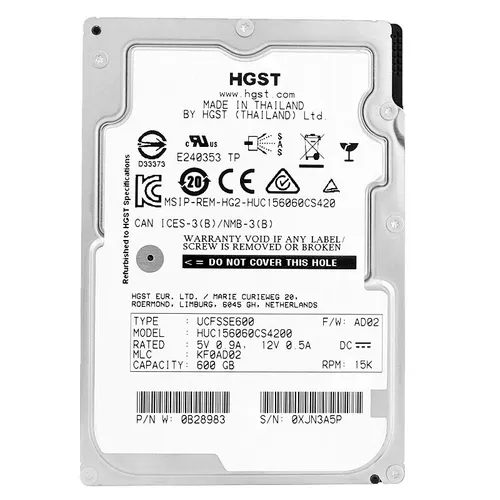 Produktbild HGST/ Hitachi 600Gb HUC156060CS4200 128Mb Cache 15 000Rpm Sas III 2,5