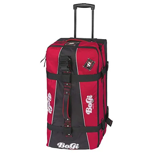 BoGi Bag Reisetrolley 110 Liter - Rot/Schwarz - Koffer mit 110 Liter Volumen, ideal für große Reisen. Mit leichtgängigen Skaterrollen und gepolsterten Tragegriffen für komfortables Reisen. Zusammenfaltbar und platzsparend.