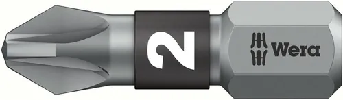 Bit für Kreuzschlitz-Schrauben PZ 1/4″, zähhart mit Bi-Torsionsbereich, Wera