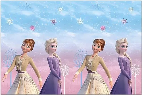 Procos 93841 - Tischdecke Frozen 2 Wind Spirit, Größe 120 x 180 cm, Plastik, abwischbar, Geburtstag, Mottoparty