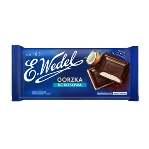 E. Wedel Czekolada Gorzka Kokosowa 100g Lotte Wedel Sp. z o.o. 5901588017839