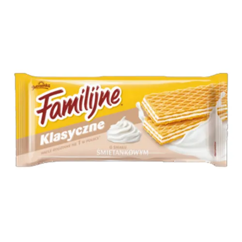 Familijne Wafle o smaku śmietankowym 180 g Colian Sp. z o.o. 5900352001883