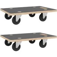 vidaXL Transportroller 2 Stk. in grau von vidaXL