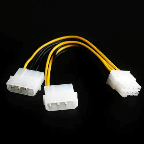 8-pin PCIe PCI-E Express Strom Adapter Grafikkarte 8polig 2x Molex Stecker ATX