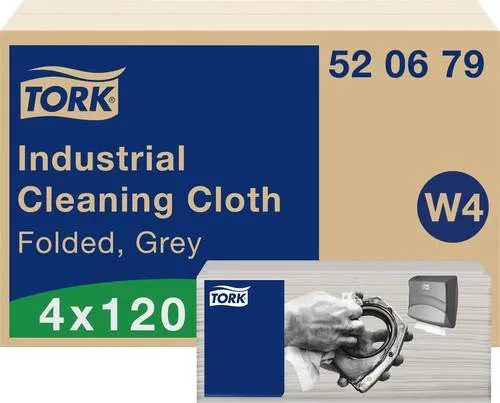 TORK 520679 Reinigungstücher 1 lagig - Kommerzielle Einmaltücher für Industrie, weich und flexibel für schonende Reinigung, ideal für enge Räume. Nachhaltig mit reduzierten CO?-Emissionen und Recycling-Verpackung.