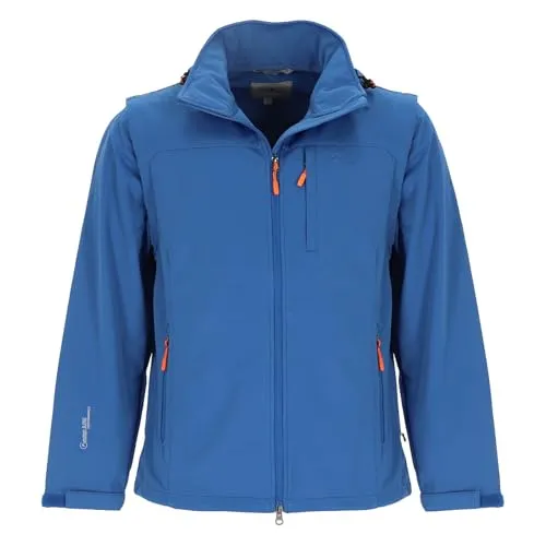 Blue Wave Herren Softshelljacke Jan mit abzippbaren Ärmeln - Outdoor-Jacke mit abnehmbarer Kapuze in Royal Größe L