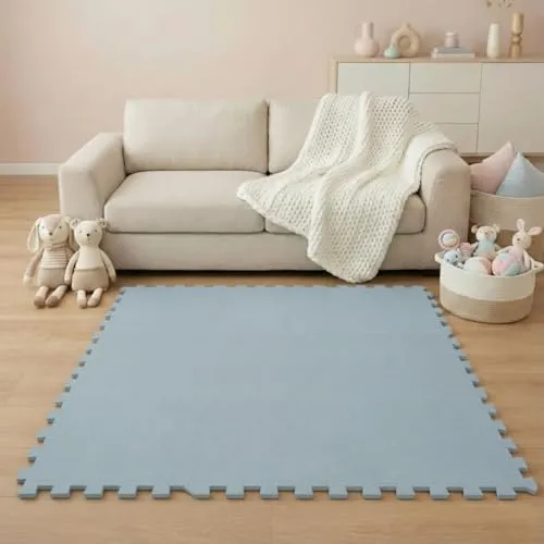 LittleTom 18 Teile Puzzlematte für Babys - Puzzlematte für Kinder ab Null, 100% weichmacherfrei und extra isolierend – ideal für sicheres Spielen auf kaltem Boden. Perfekt als Krabbelmatte mit rutschfester Oberfläche und makelloser Verzahnung.