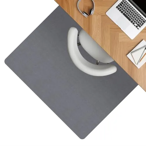 ANRO Bodenschutzmatte Bürostuhl Unterlage Schreibtischstuhl Unterlage Bürostuhl Teppich rutschfeste Bodenmatte für Parkett und Hartböden selbsthaftend Nemesis 120x150cm Grau