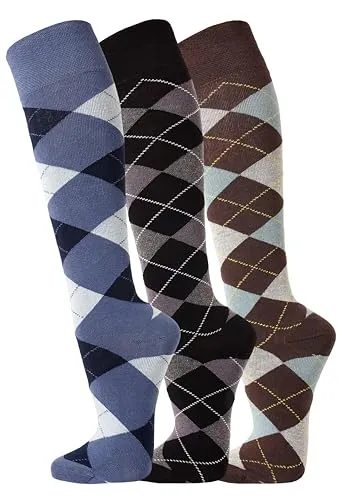 FussFreunde 6 Paar Reitersocken mit Karo-Mustern und Anti-Loch-Garantie - Hochwertige Reitersocken mit breitem Piqué-Abschlussbund. Genießen Sie ein angenehmes Tragegefühl dank hohem Baumwollanteil. Mit Anti-Loch-Garantie für sorgenfreies Tragen – einfach umtauschen, falls nötig!