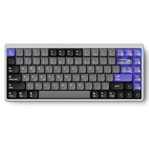 nuphy Air75 HE Gaming-Tastatur - 75% Layout mit Hall Effect Schaltern, anpassbare Betätigung für blitzschnelle Reaktion und RGB Hintergrundbeleuchtung – ideal für Gamer und Büroarbeiten.