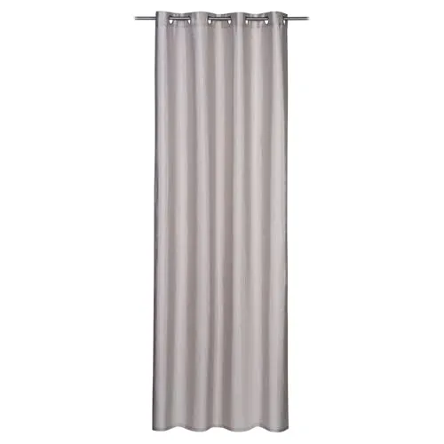 Gözze Ösenschal - Silbergrau - 140 x 245 cm mit Längsstreifen - Eleganter Ösenschal in silbergrau aus hochwertigem Polyester. Ideal für stilvolle Fensterdekoration und vielseitig einsetzbar in jedem Raum.