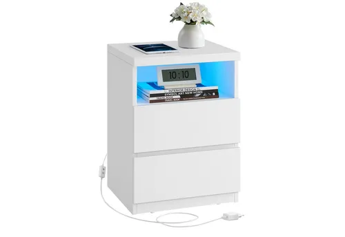 VASAGLE Nachttisch mit LED-Beleuchtung von VASAGLE