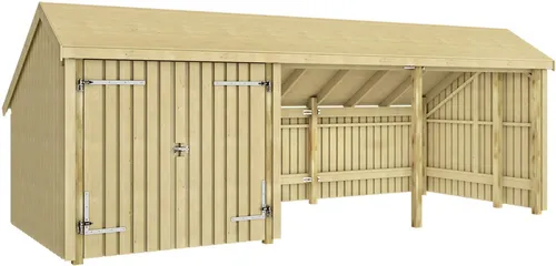 Plus Gartenhaus Multi 3 Module 645 x 455 cm mit Doppeltür