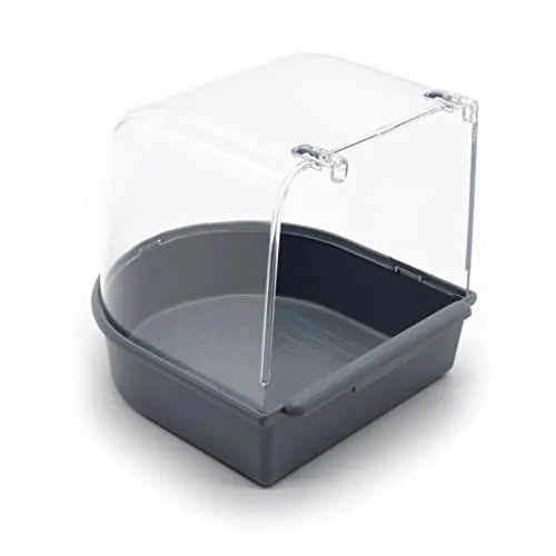 ZooPaul Vogel Badehaus für Vogelkäfig grau Badeschale Badewanne Badeschale Käfig Voliere