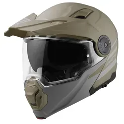 Bogotto FG-102 Duo Fiberglas Klapphelm XL, braun - Motorradhelm aus Fiberglas mit Helmschirm und klarem Visier, ideal für Sicherheit und Komfort auf der Straße.