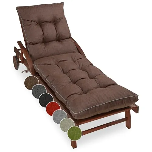 sunnypillow Liegenauflage RIVA 200 x 60 cm in braun von sunnypillow