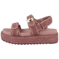STEVE MADDEN Plateausandaletten aus Lederimitat in Rosa – Größe 38 - Stylische Plateausandaletten für lässige Looks. Mit Klettverschluss und 4 cm Absatzhöhe bieten sie Komfort und einen modischen Auftritt.