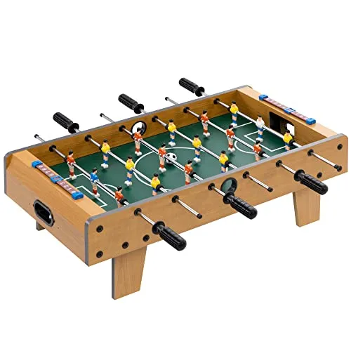 HOMCOM Mini Tischkicker Tischfußball – Tragbarer Kickertisch für Jung und Alt