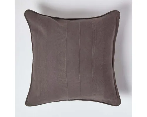 Homescapes Kissenhülle Kissenbezug Rajput aus Baumwolle, dunkelgrau, 60 x 60 cm