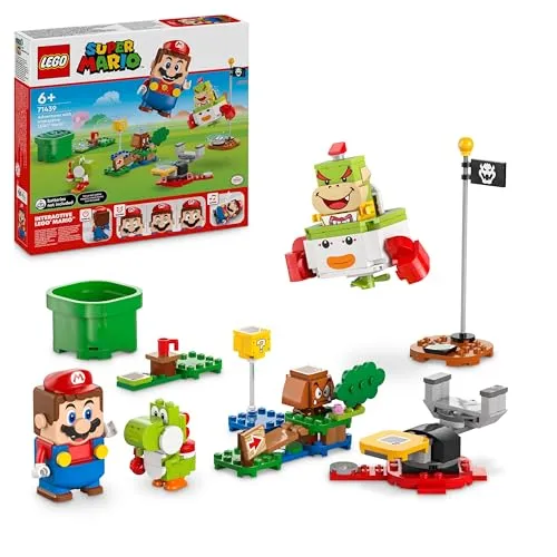 LEGO Super Mario Abenteuer Set - Interaktiver Mario mit Junior-Clown-Kutsche, Yoshi und spannenden Herausforderungen für kreatives Spielen und Sammeln