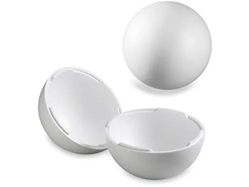 Knorr Prandell Styroporkugel teilbar, Weiss, Durchmesser 25cm