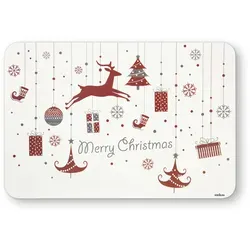 Excelsa Set von 6 Tischsets Merry Christmas - Platzsets für festliche Anlässe, aus robustem Kunststoff, leicht zu reinigen und ideal für eine einladende Weihnachtsdekoration.