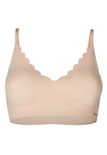 Skiny Damen Bustier mit herausnehmbaren Pads, Schwarz, Beige, Größe 44 - Funktionsunterwäsche aus softer Mikrofaser mit verstellbaren Trägern und optimalem Halt. Ideal für ein schönes Dekolleté und perfekten Tragekomfort.