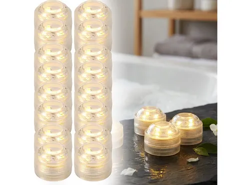 ideoon Unterwasser Wasserdichte LED-Teelichter (16er-Set)