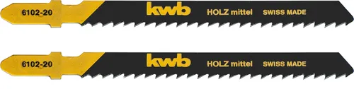 KWB HCS Stichsägeblätter Holz 100mm 2er Set mittel für Stichsäge