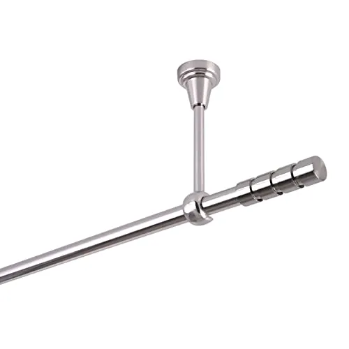 MDEKOR Gardinenstange 1 läufig 120 cm in silber von MDEKOR