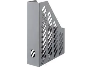 Stehsammler KARMA, DIN A4/C4, 100% Recyclingmaterial, B 76 x T 246 x H 315 mm, H vorne: 148 mm, grau