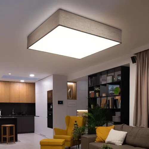 Moderne LED Deckenlampe 40W quadratisch - Lampen – Elegante Deckenleuchte (50x50 cm) in anthrazit mit dimmbaren Lichtfarben (3000-6000K) und 1375 Lumen für eine stilvolle Raumgestaltung.