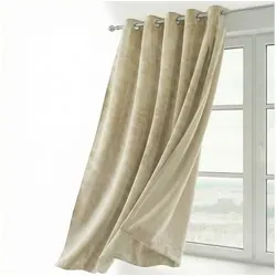 Beautex Verdunkelungsvorhang Samt Beige 140x245 cm in beige von Beautex