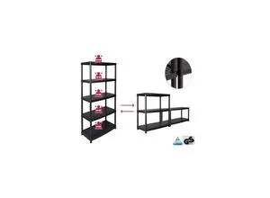 Kreher Regal Optimo 16 Zoll - Schwerlastregal aus robustem Kunststoff (PP) für maximale Stabilität, ideal für Werkstatt, Garage und gewerbliche Bereiche. Perfekt zur sicheren Lagerung schwerer Gegenstände.