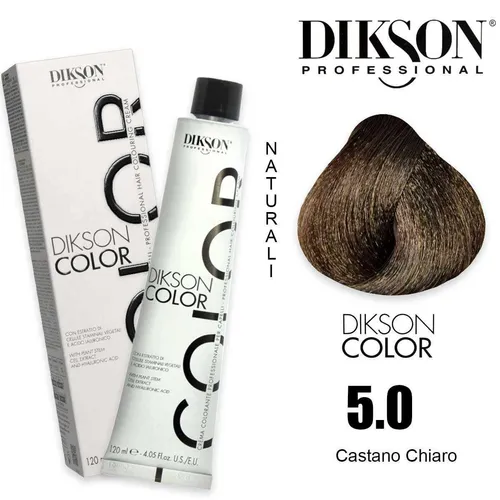 Tönung für Haare 5.0 - 5n Castano Klar Natürliche Dikson Color 120ml
