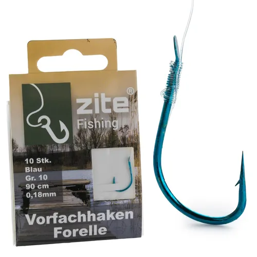 Zite Fishing Haken mit Schnur Forelle Gr. 10 von Zite